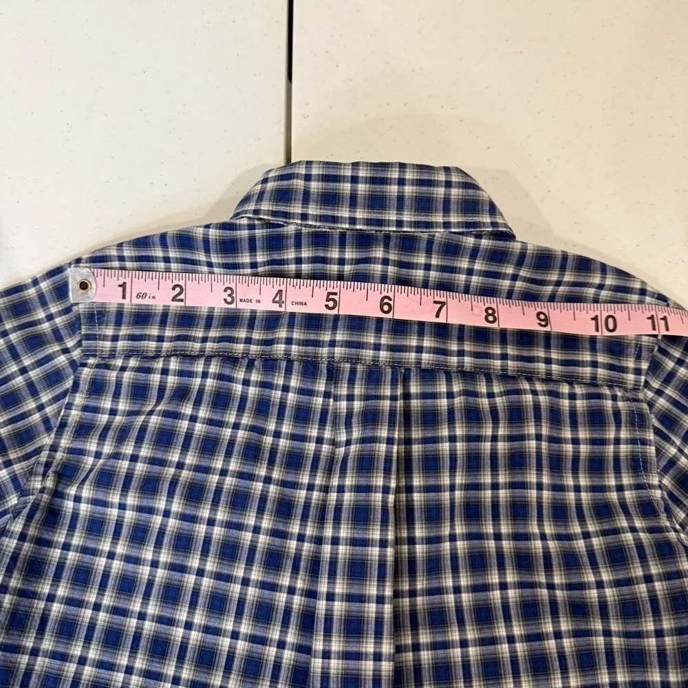 Ralph Lauren Button Down Shirt Long Sleeves Blue Plaid Boy’s Size 4